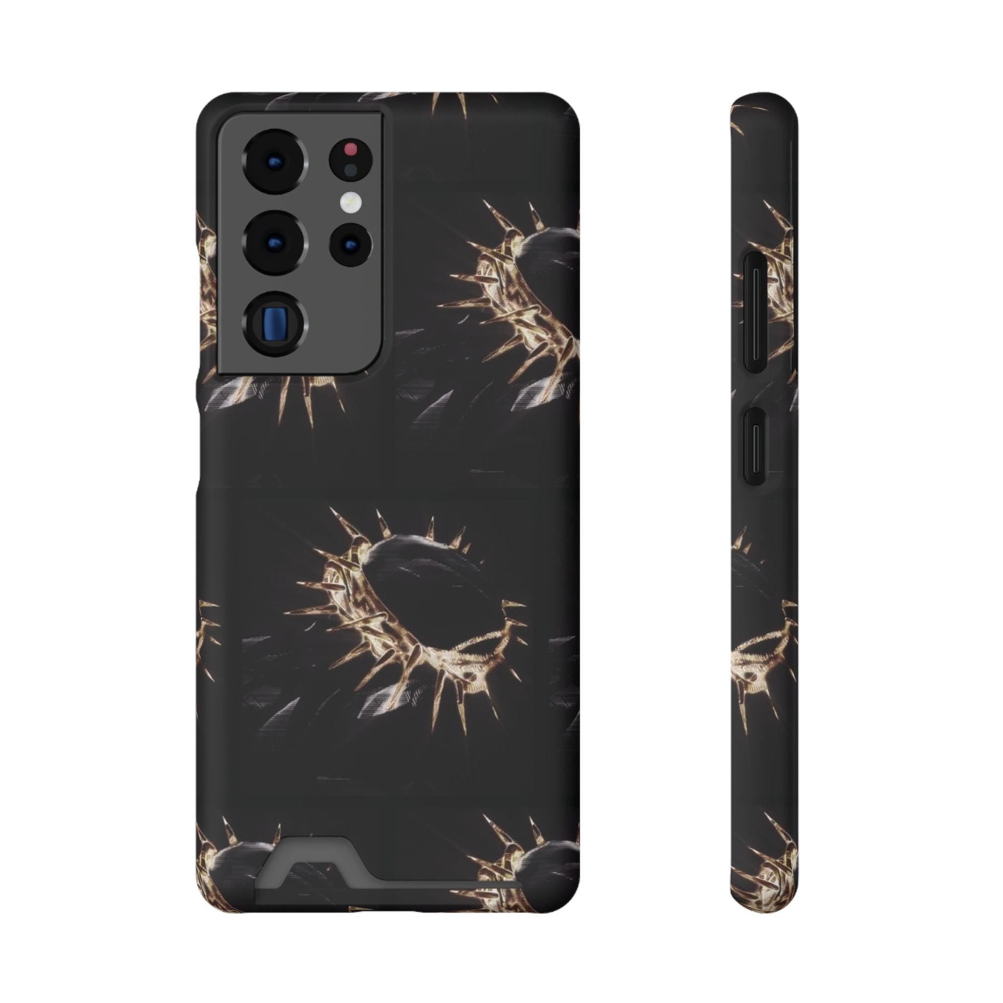 Phone Case With Built-In Card Holder: Yeshua (Jesus) Crown Of Thorns Design