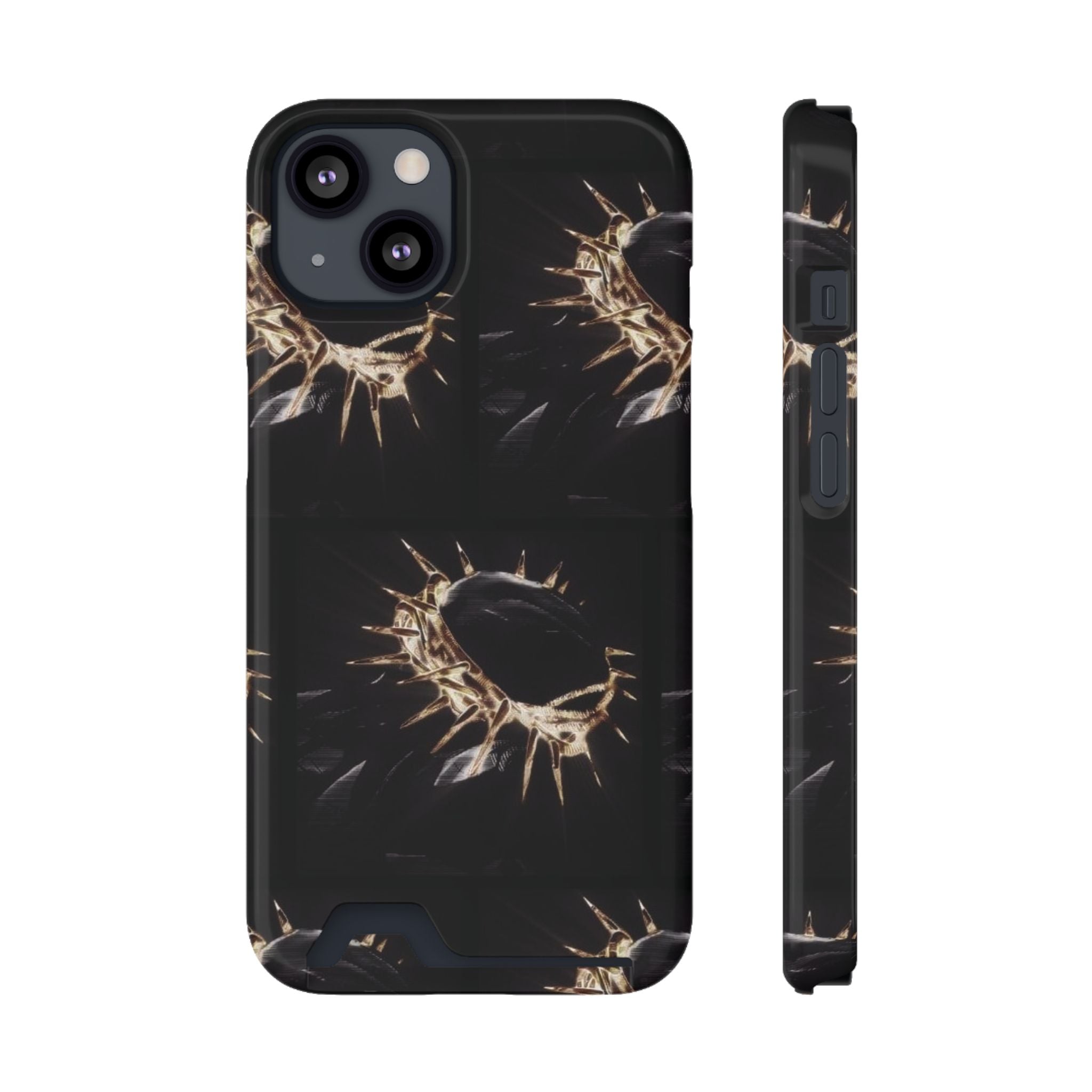 Phone Case With Built-In Card Holder: Yeshua (Jesus) Crown Of Thorns Design