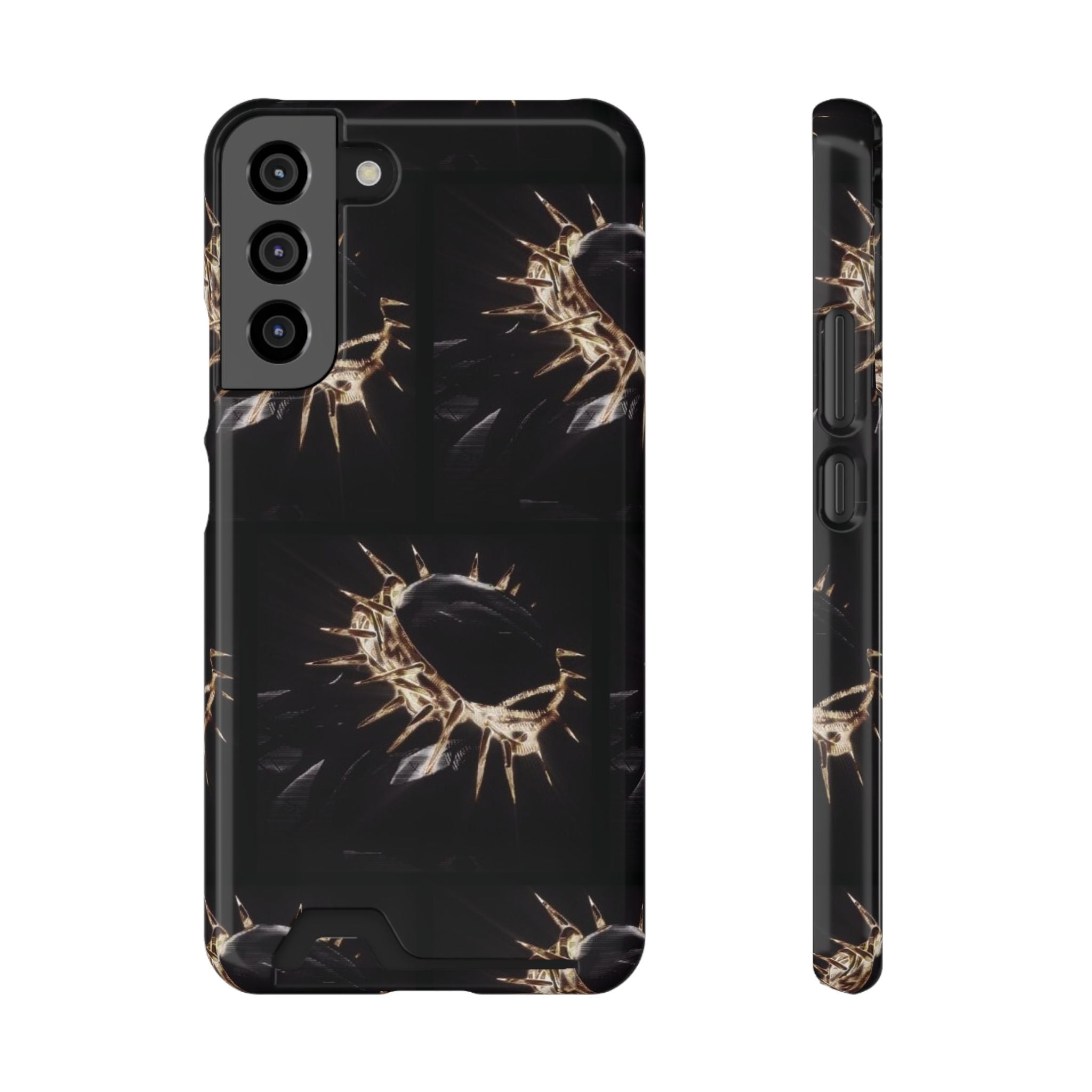 Phone Case With Built-In Card Holder: Yeshua (Jesus) Crown Of Thorns Design