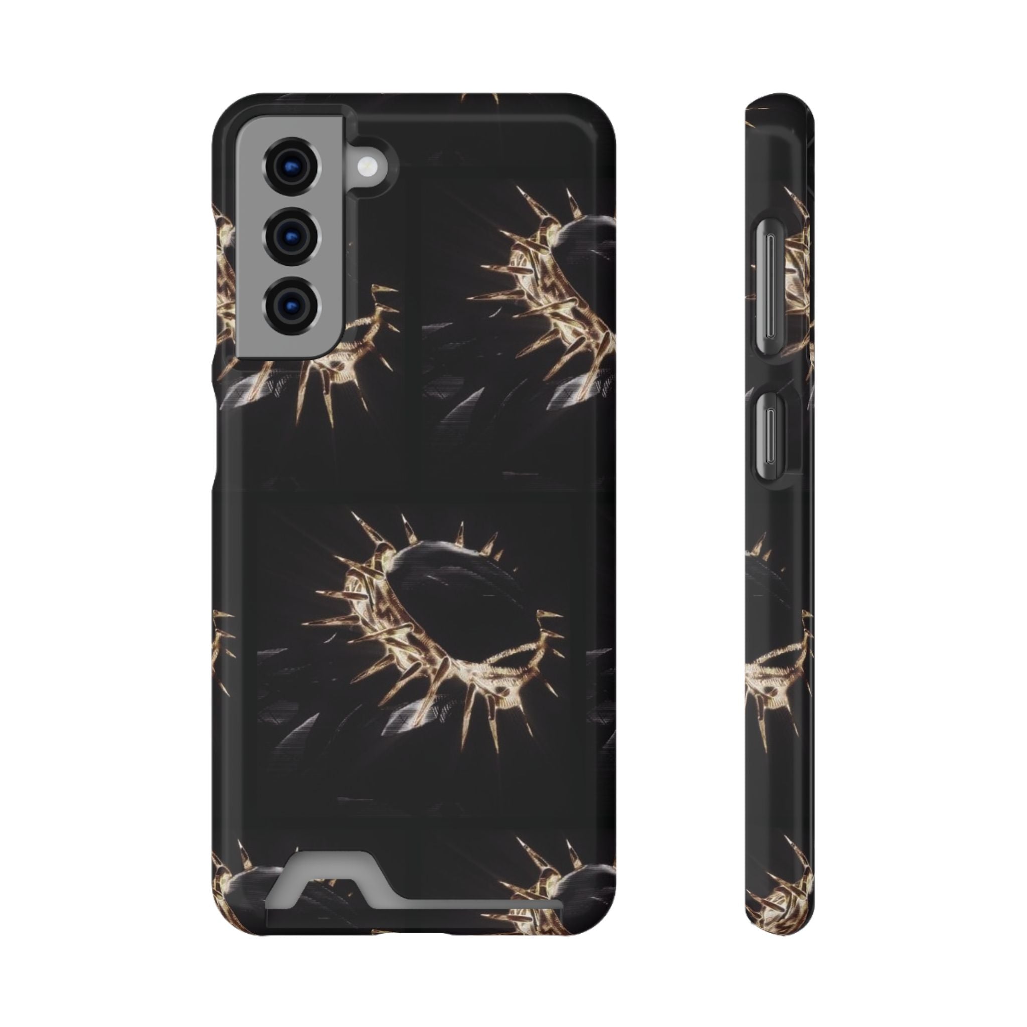 Phone Case With Built-In Card Holder: Yeshua (Jesus) Crown Of Thorns Design