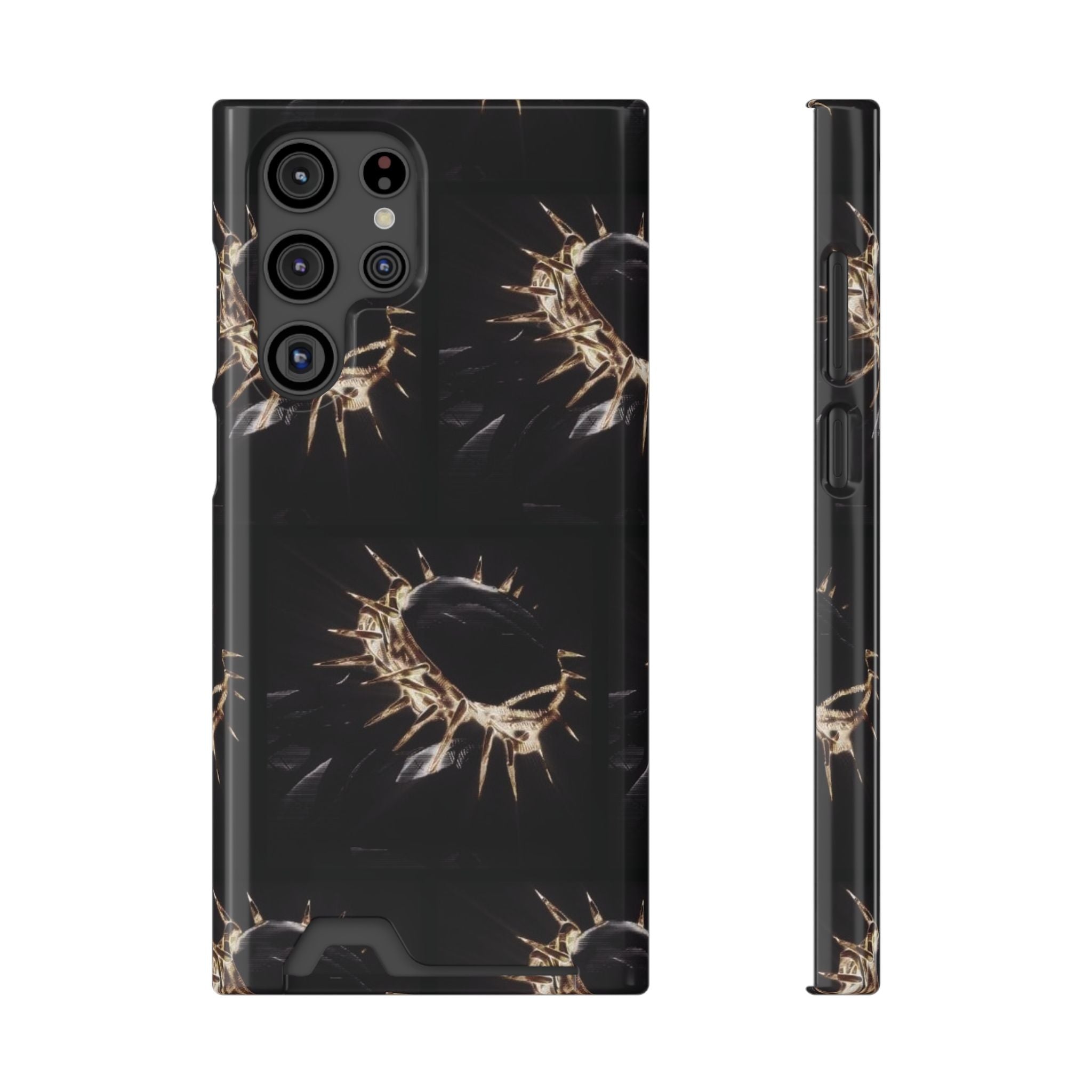 Phone Case With Built-In Card Holder: Yeshua (Jesus) Crown Of Thorns Design