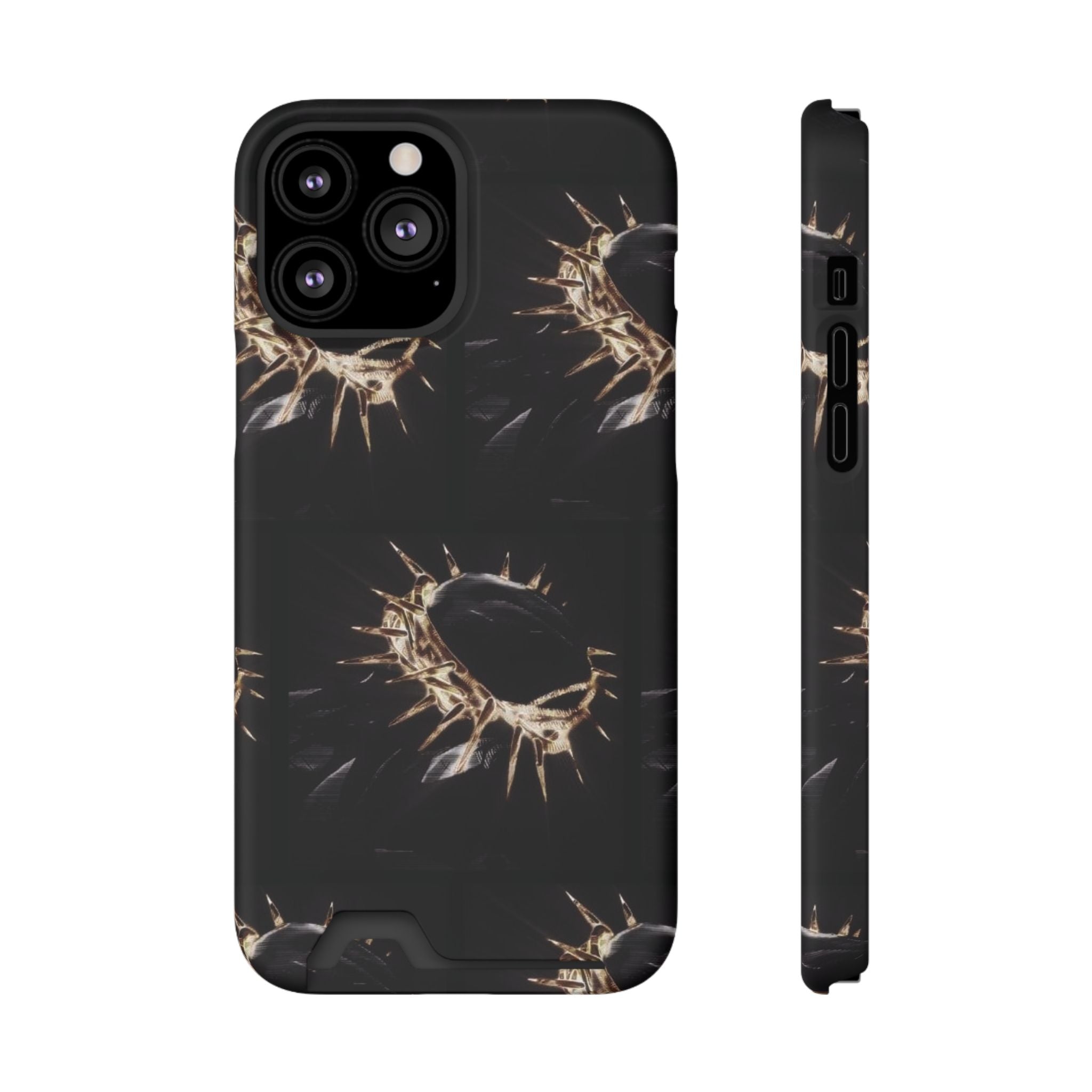 Phone Case With Built-In Card Holder: Yeshua (Jesus) Crown Of Thorns Design