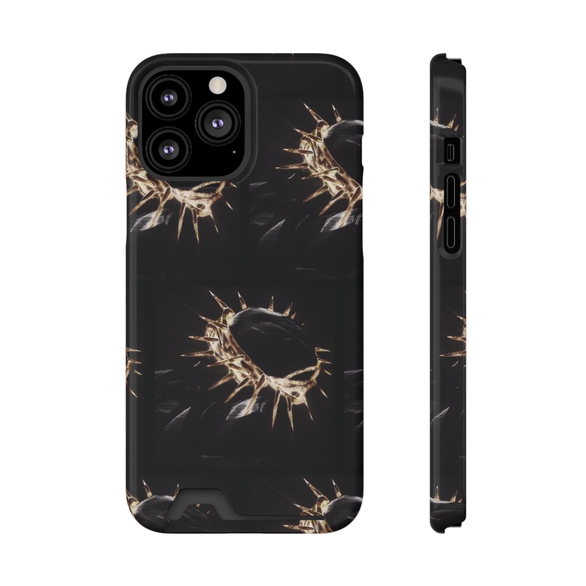 Phone Case With Built-In Card Holder: Yeshua (Jesus) Crown Of Thorns Design
