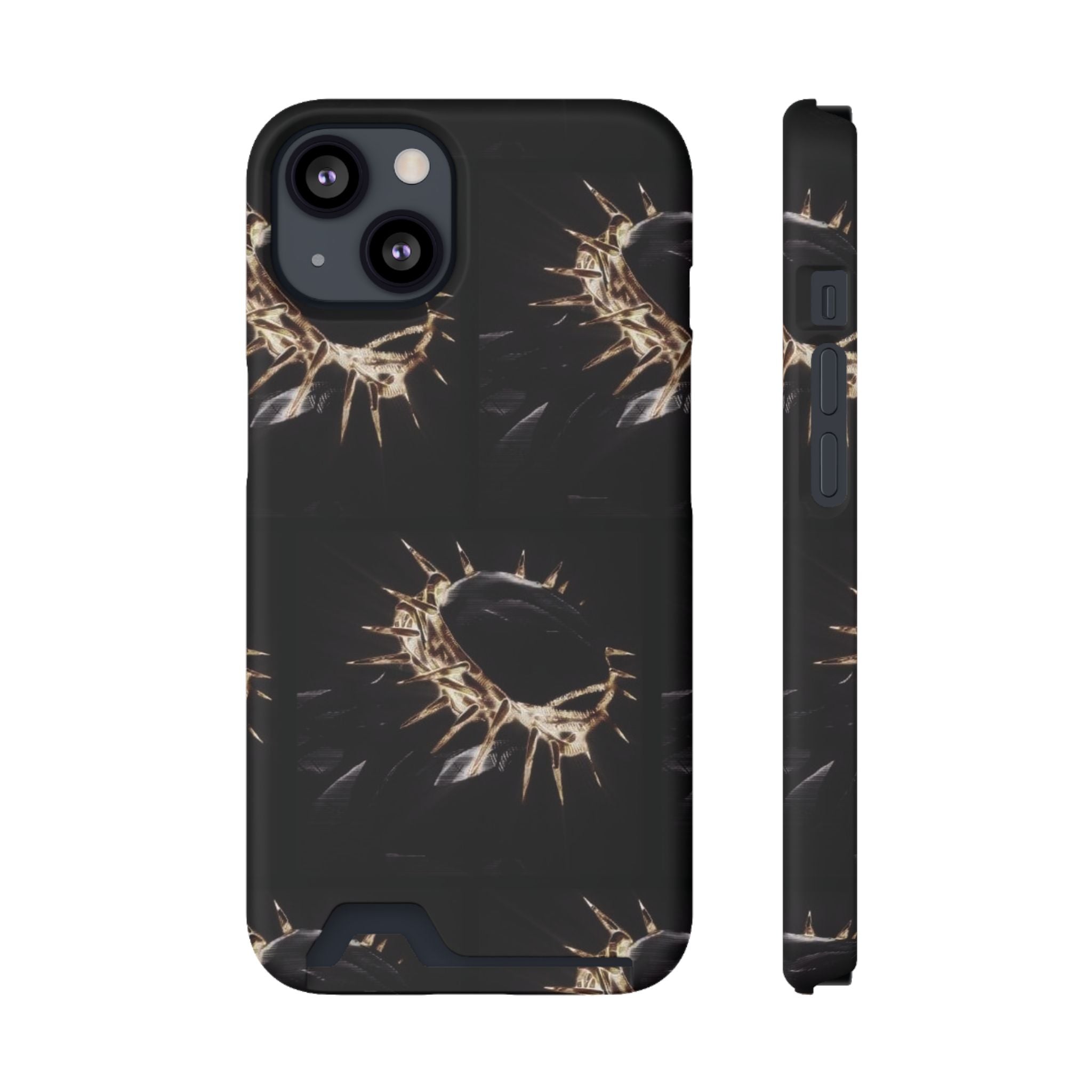 Phone Case With Built-In Card Holder: Yeshua (Jesus) Crown Of Thorns Design