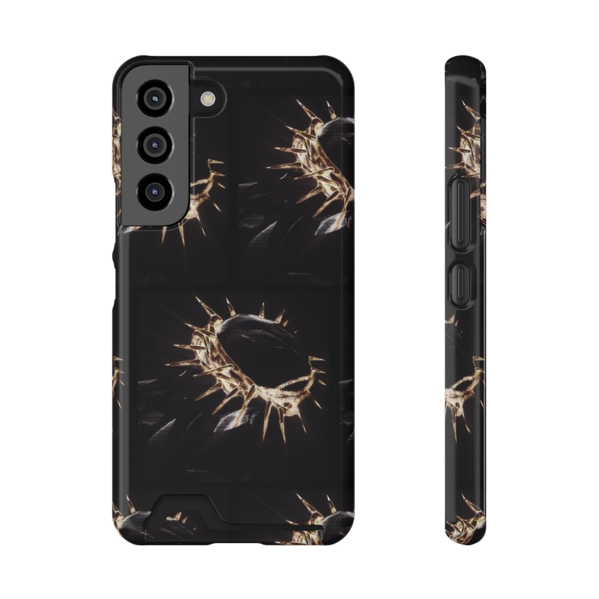 Phone Case With Built-In Card Holder: Yeshua (Jesus) Crown Of Thorns Design