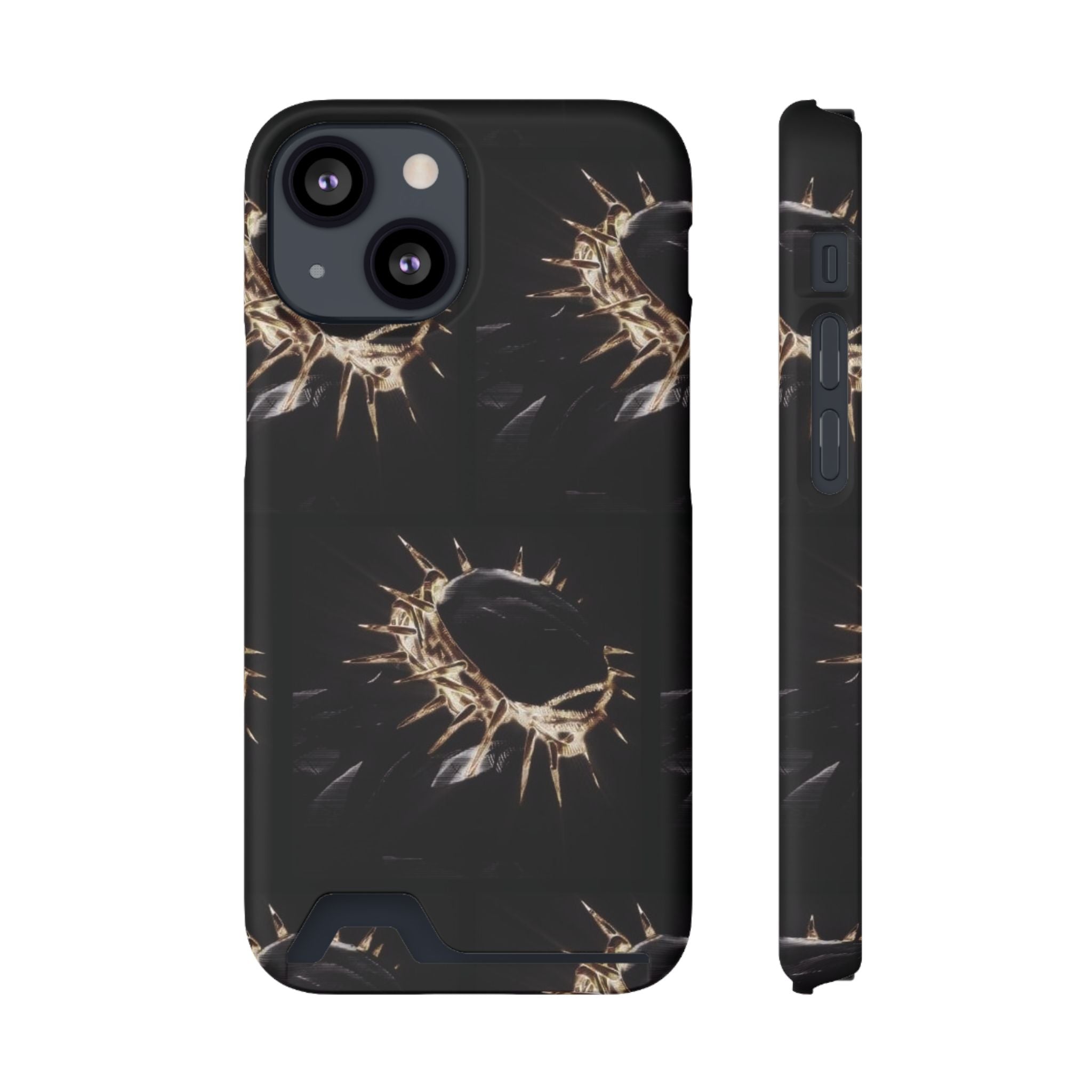 Phone Case With Built-In Card Holder: Yeshua (Jesus) Crown Of Thorns Design