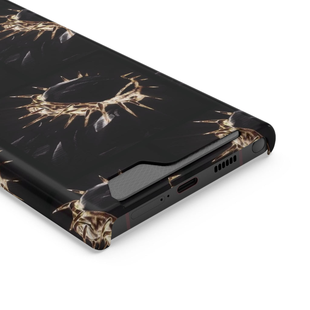 Phone Case With Built-In Card Holder: Yeshua (Jesus) Crown Of Thorns Design
