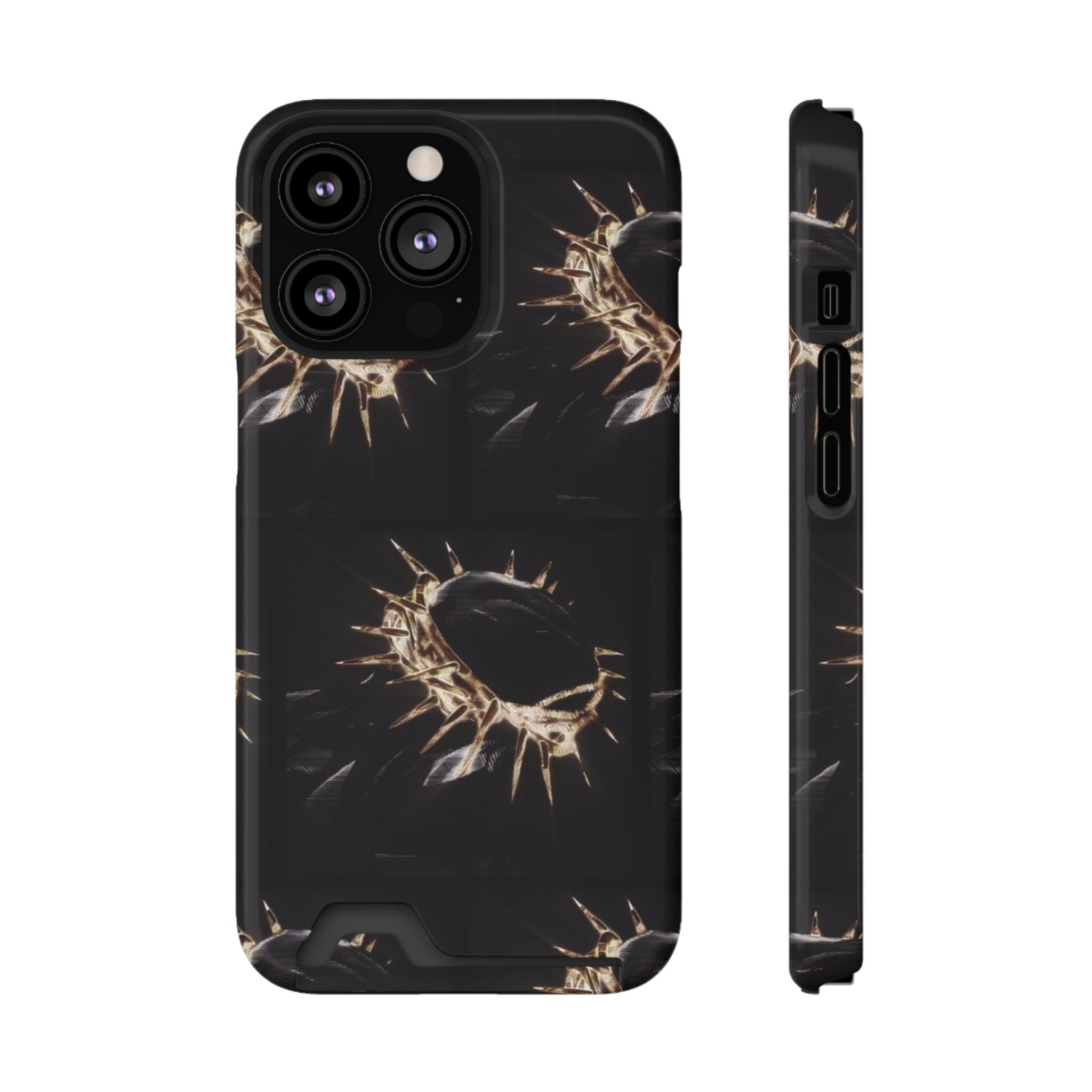 Phone Case With Built-In Card Holder: Yeshua (Jesus) Crown Of Thorns Design