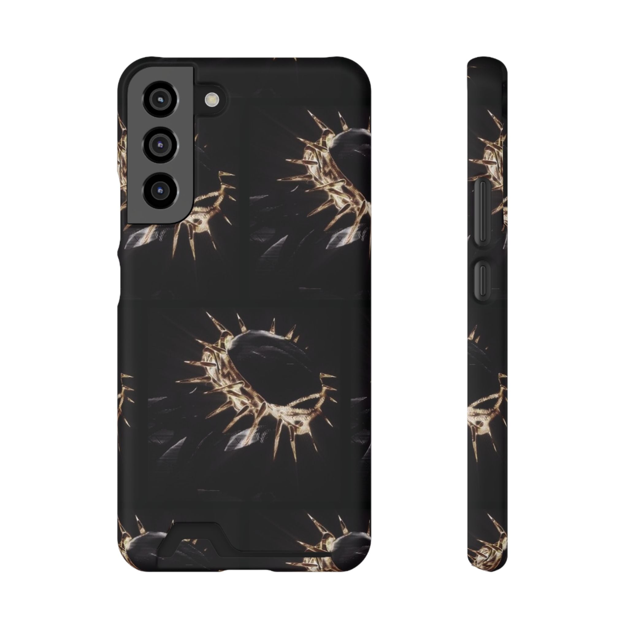 Phone Case With Built-In Card Holder: Yeshua (Jesus) Crown Of Thorns Design