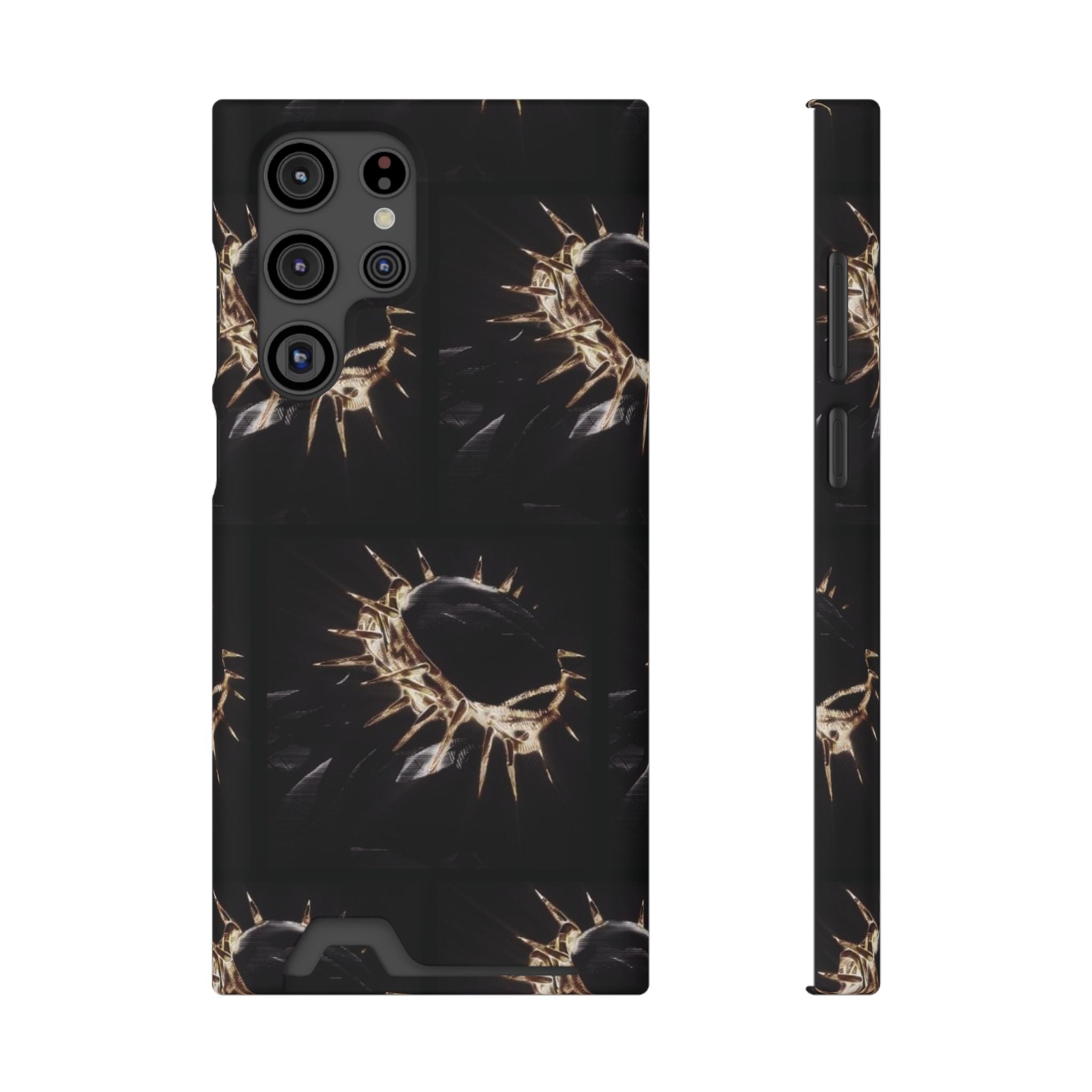 Phone Case With Built-In Card Holder: Yeshua (Jesus) Crown Of Thorns Design