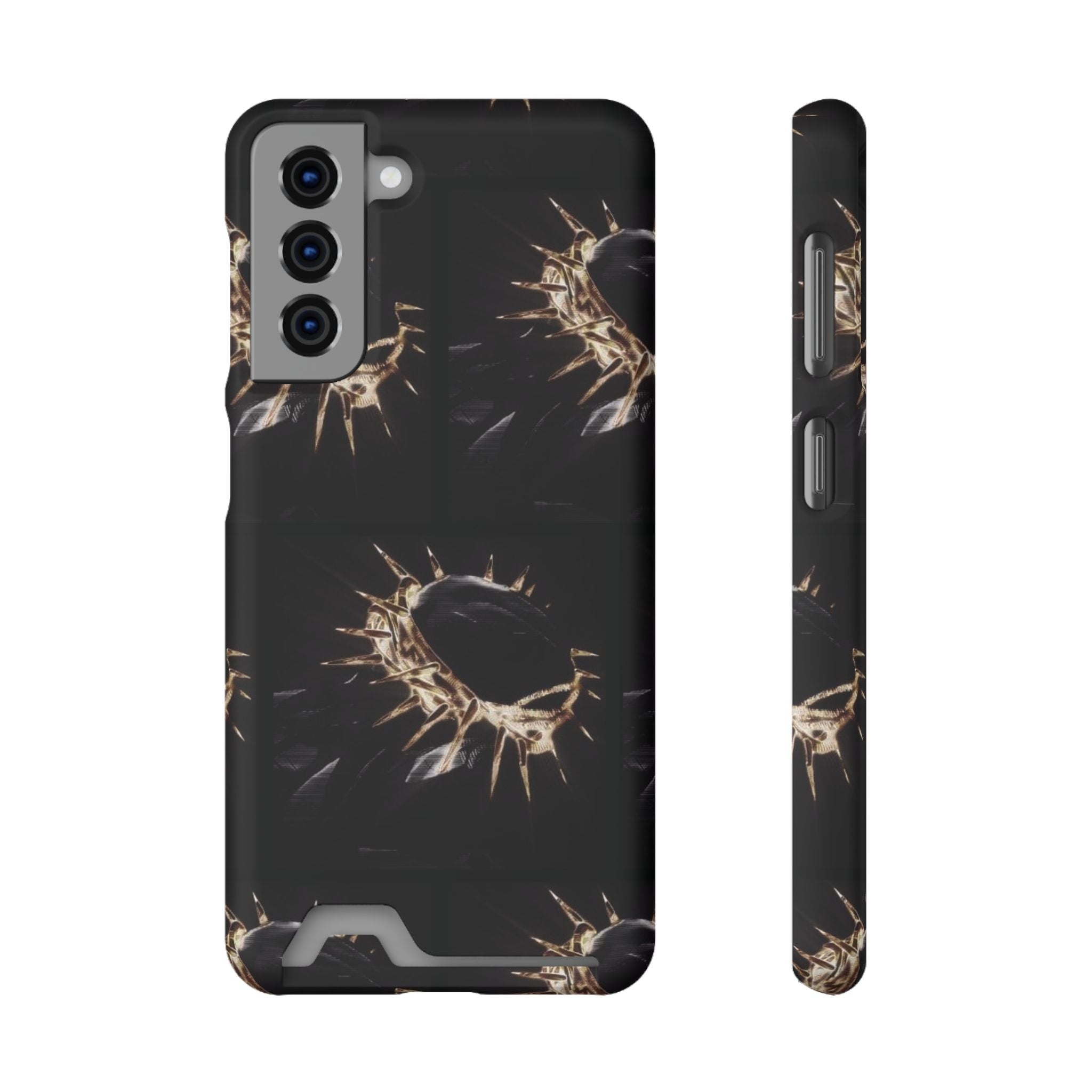 Phone Case With Built-In Card Holder: Yeshua (Jesus) Crown Of Thorns Design