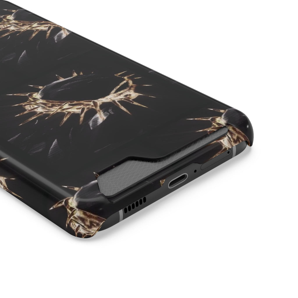 Phone Case With Built-In Card Holder: Yeshua (Jesus) Crown Of Thorns Design