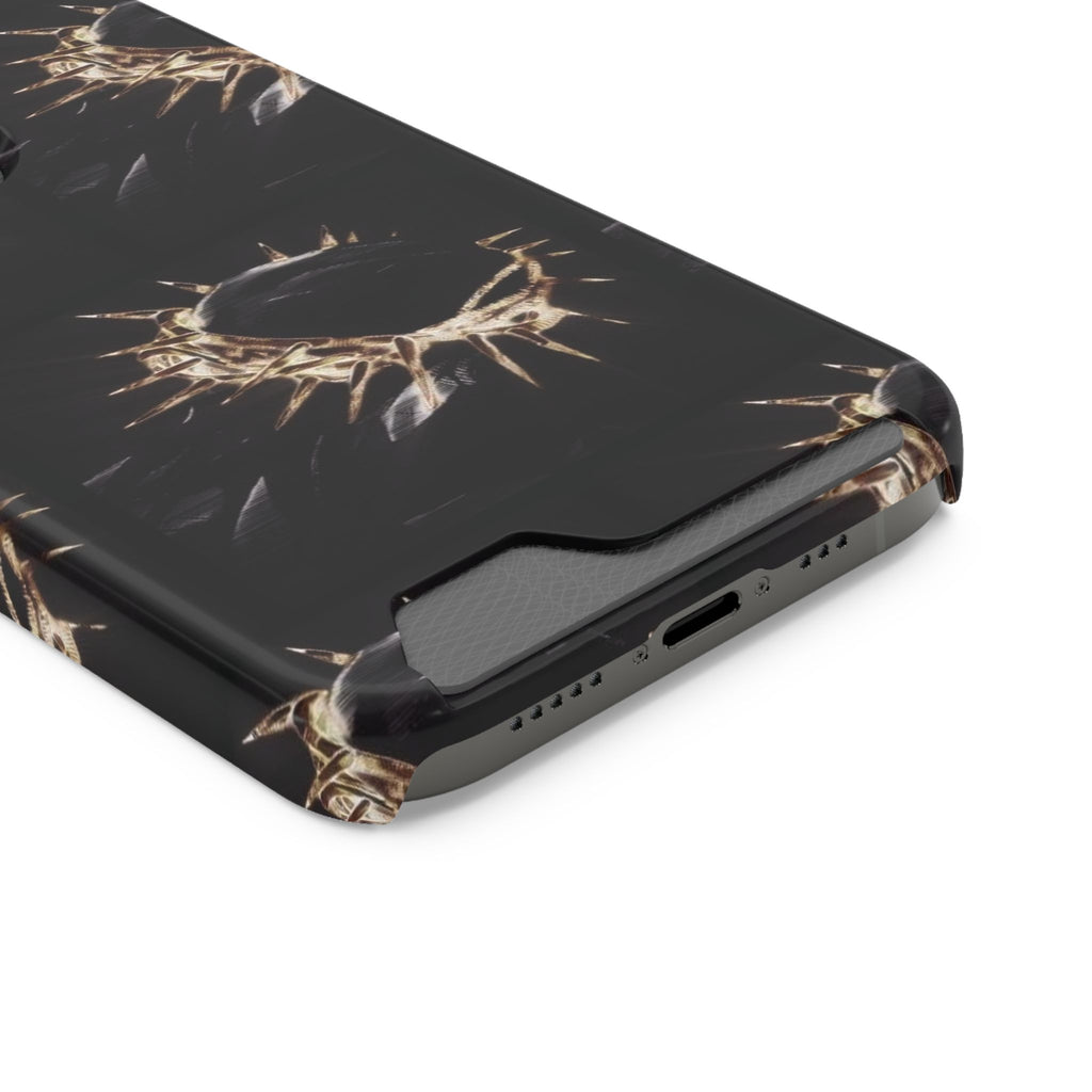 Phone Case With Built-In Card Holder: Yeshua (Jesus) Crown Of Thorns Design