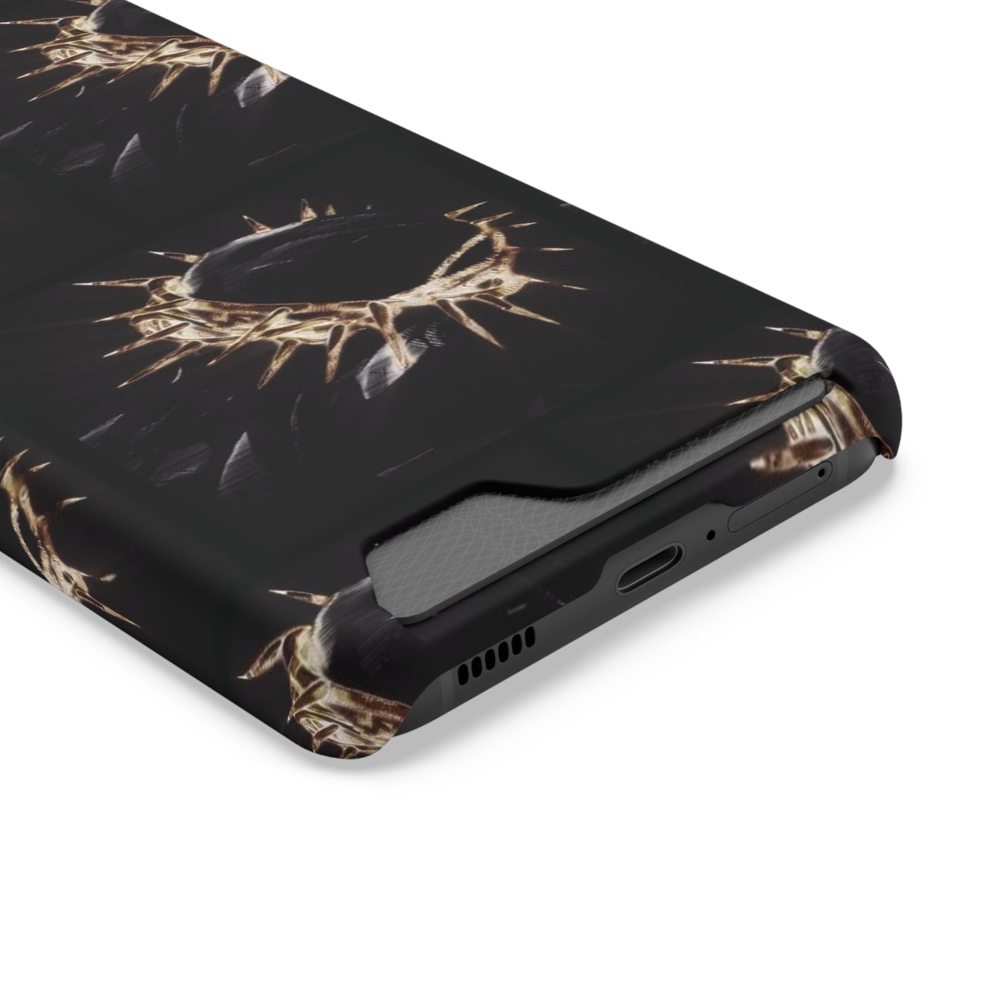 Phone Case With Built-In Card Holder: Yeshua (Jesus) Crown Of Thorns Design