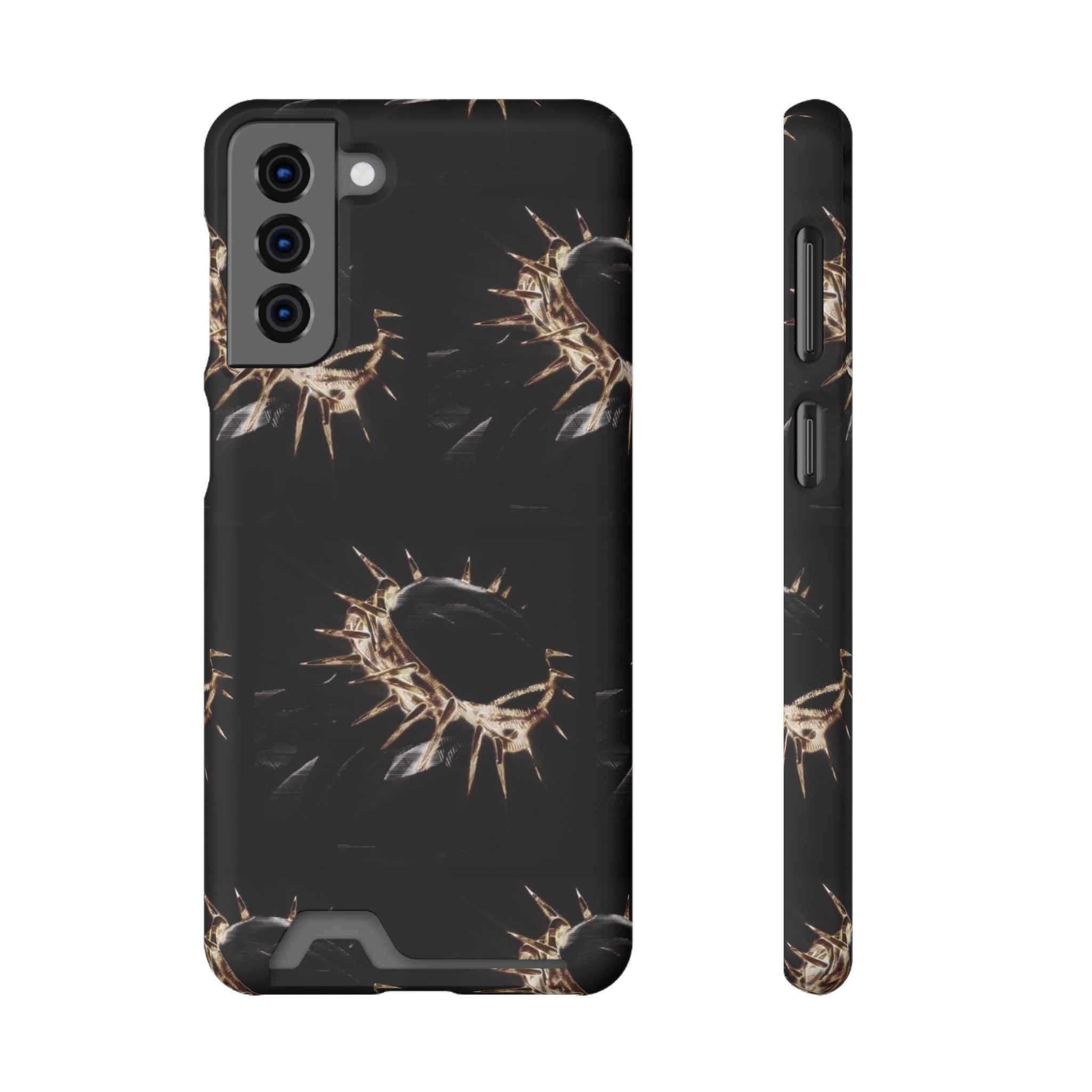 Phone Case With Built-In Card Holder: Yeshua (Jesus) Crown Of Thorns Design