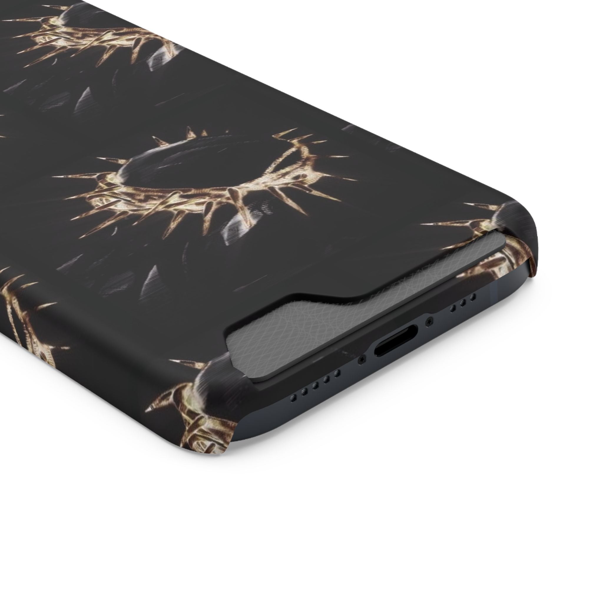 Phone Case With Built-In Card Holder: Yeshua (Jesus) Crown Of Thorns Design