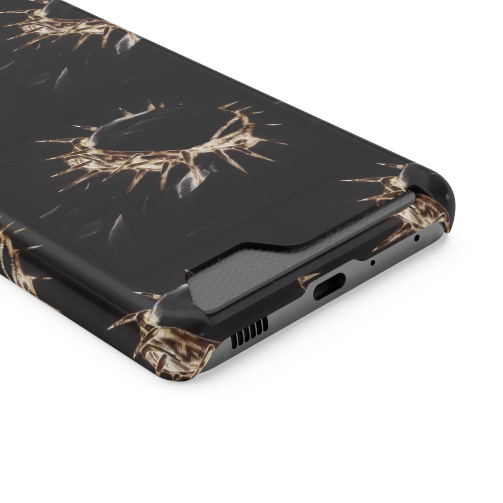 Phone Case With Built-In Card Holder: Yeshua (Jesus) Crown Of Thorns Design