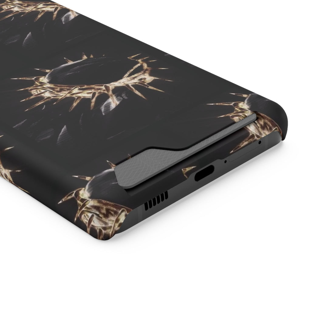 Phone Case With Built-In Card Holder: Yeshua (Jesus) Crown Of Thorns Design