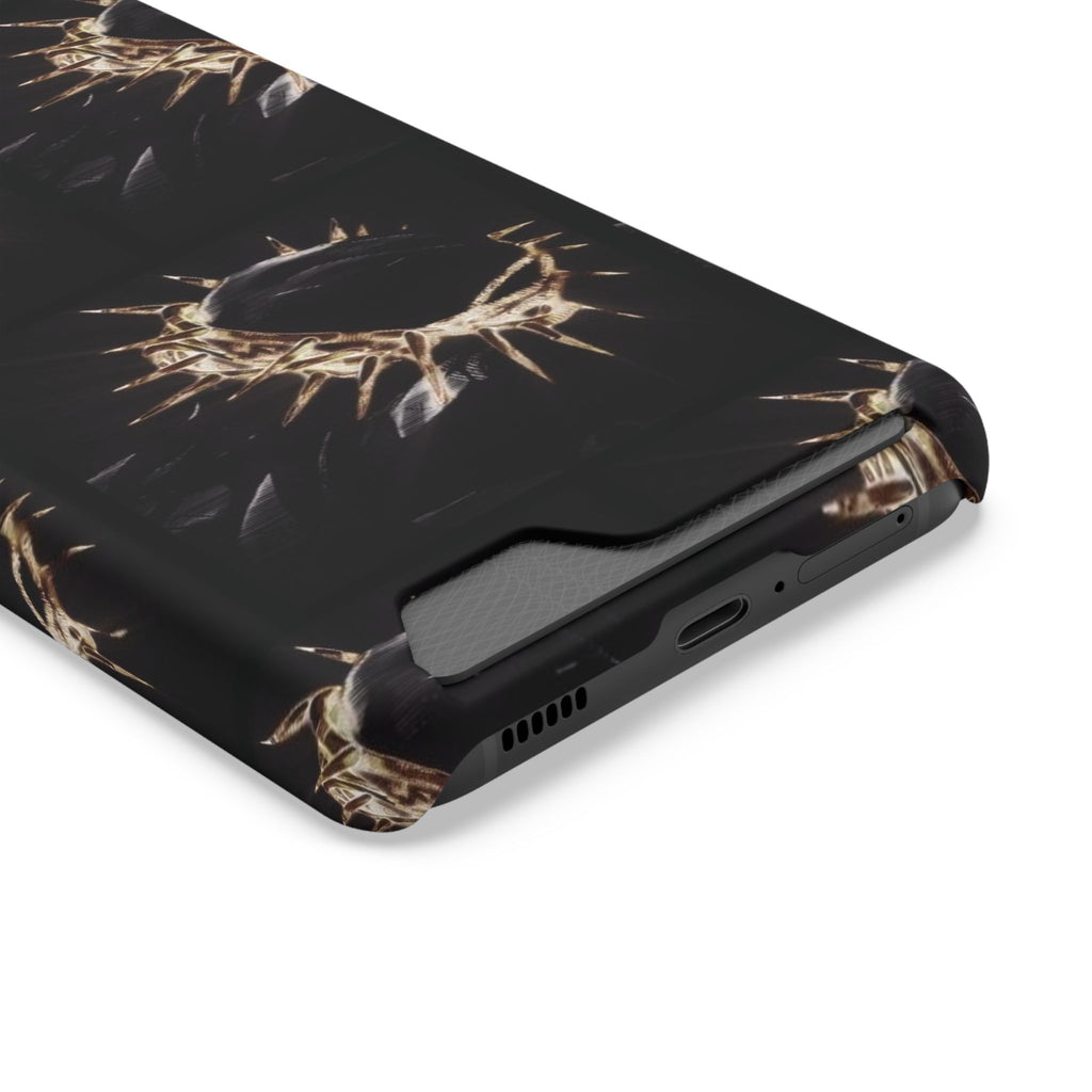 Phone Case With Built-In Card Holder: Yeshua (Jesus) Crown Of Thorns Design