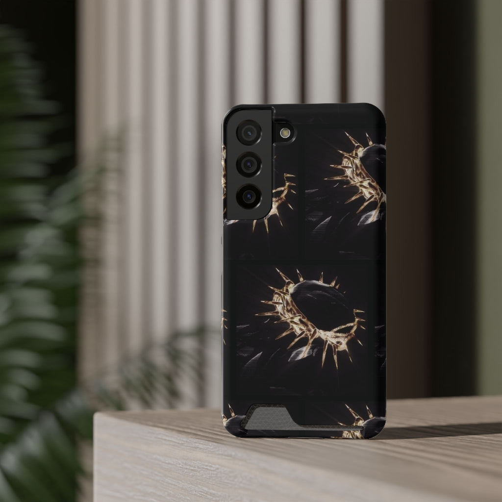 Phone Case With Built-In Card Holder: Yeshua (Jesus) Crown Of Thorns Design