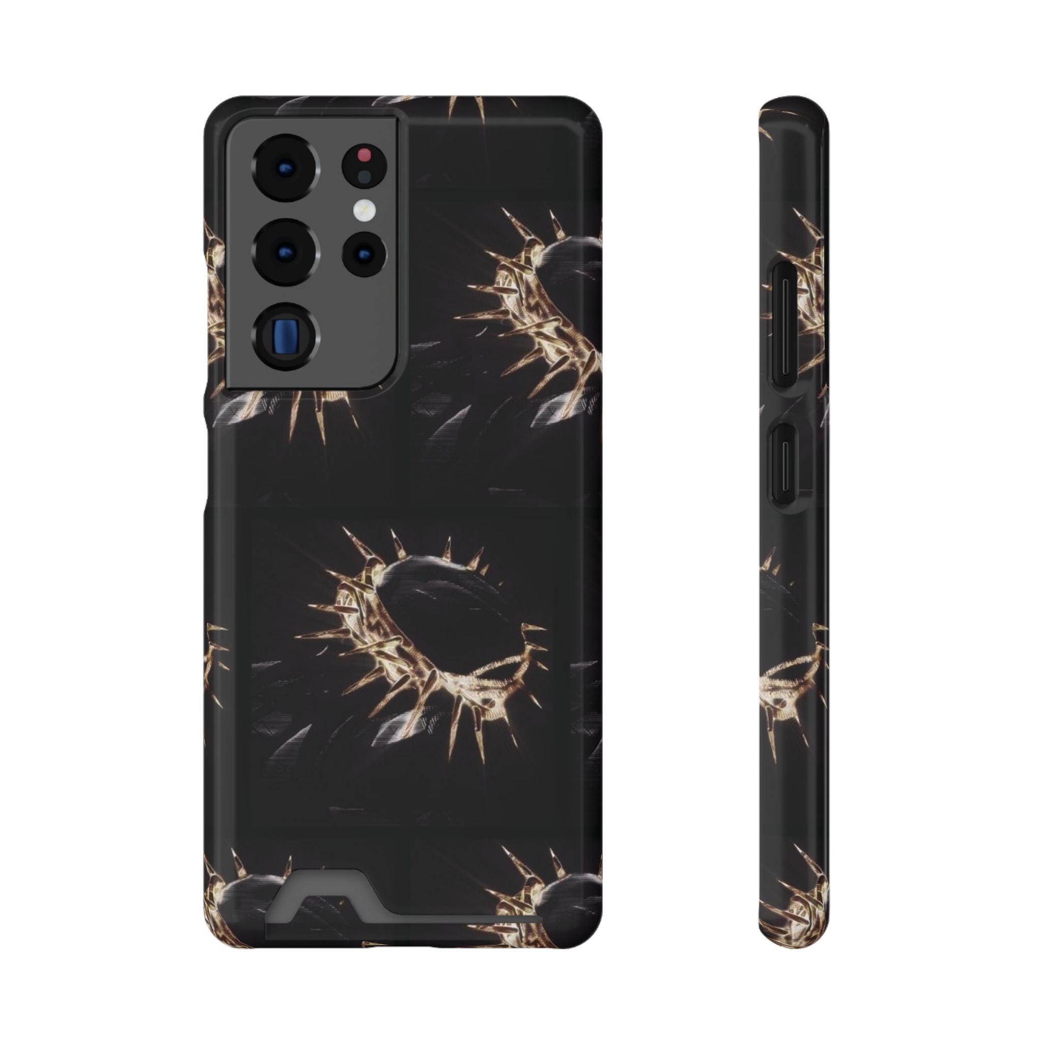 Phone Case With Built-In Card Holder: Yeshua (Jesus) Crown Of Thorns Design