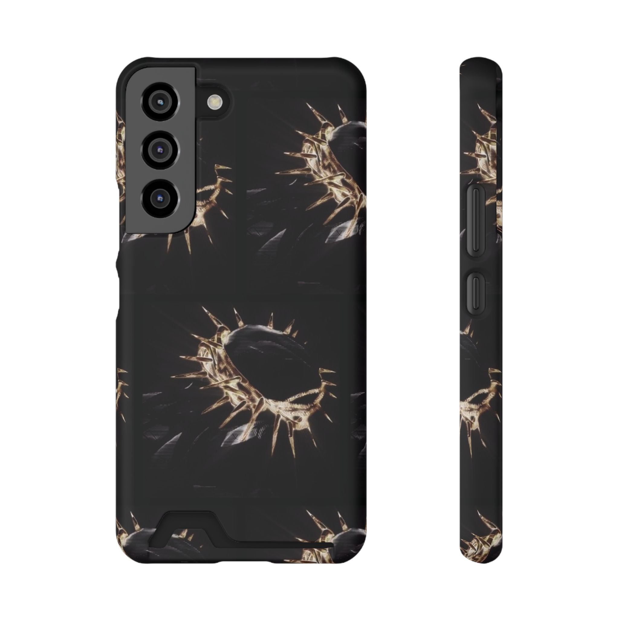 Phone Case With Built-In Card Holder: Yeshua (Jesus) Crown Of Thorns Design