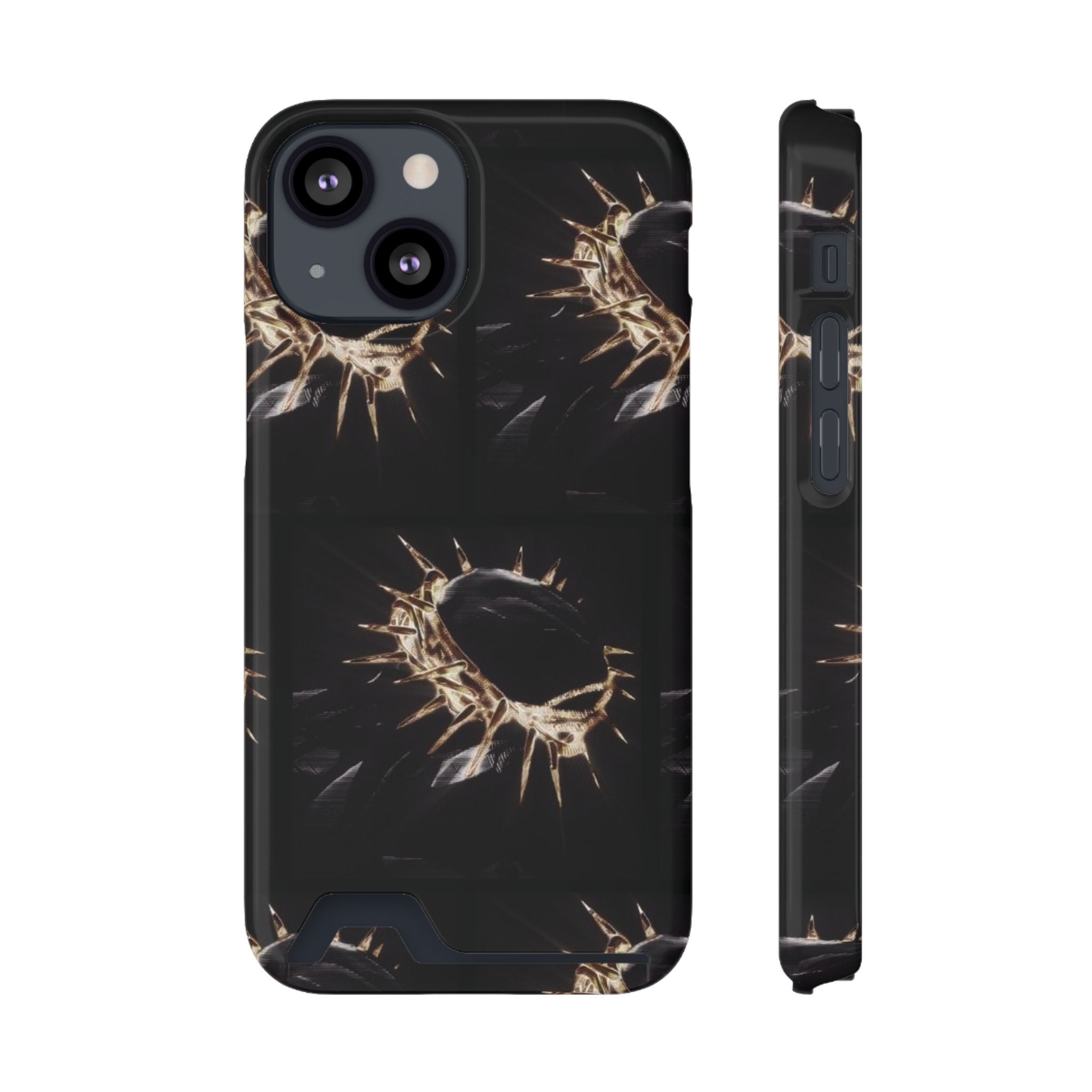 Phone Case With Built-In Card Holder: Yeshua (Jesus) Crown Of Thorns Design