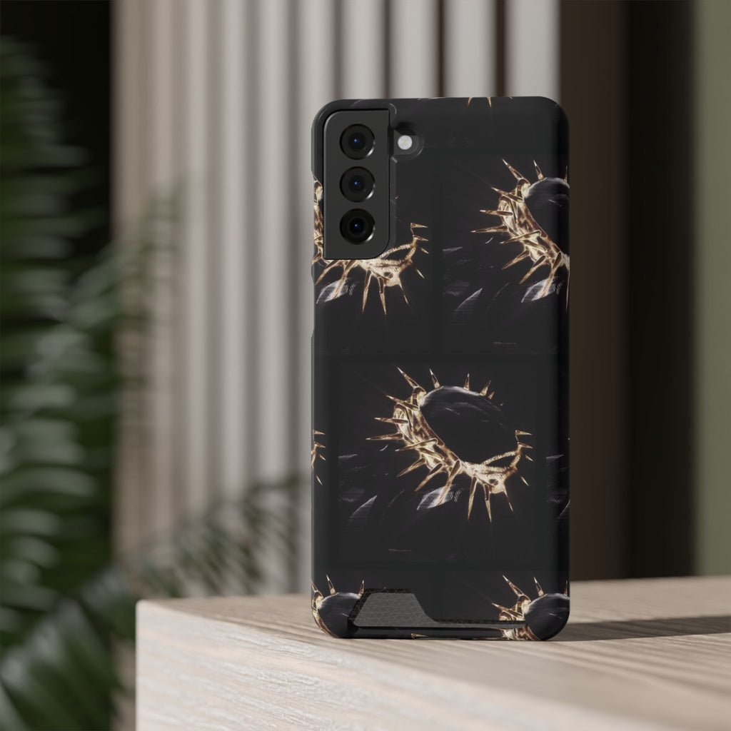 Phone Case With Built-In Card Holder: Yeshua (Jesus) Crown Of Thorns Design